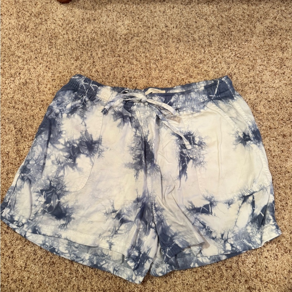 C&C California Blue and White Tie-Dye Women's Shorts